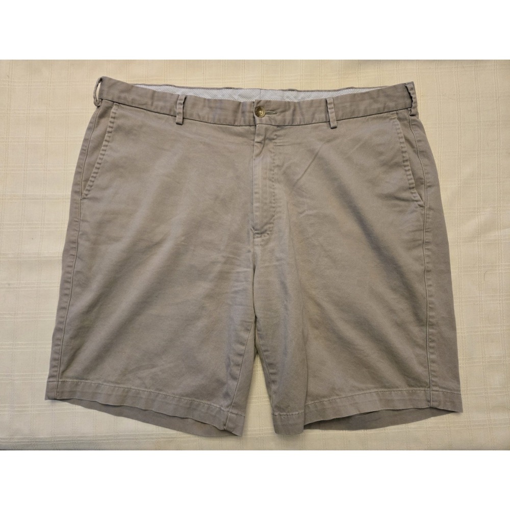 Peter Millar Chino Shorts Mens Size 38 Gray Flat Front Golf Casual Travel